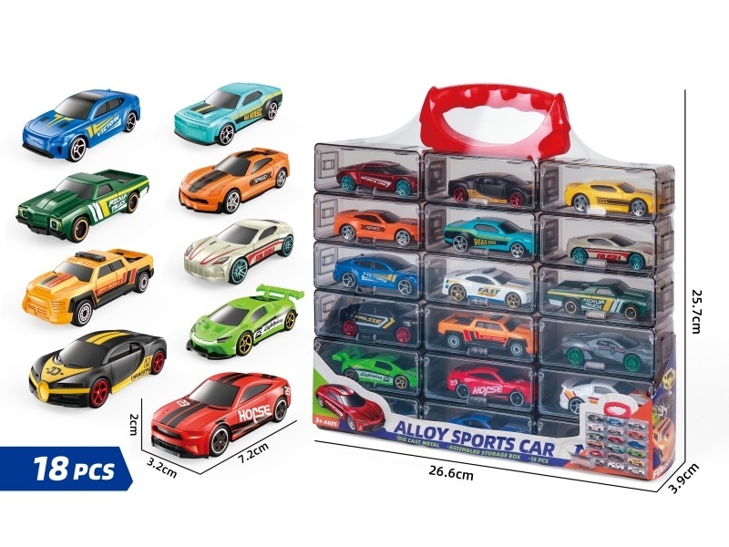 1:64 Sliding Alloy Bike (18 Pieces)