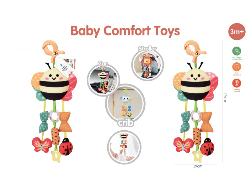 Bee Wind Chime Stroller & Crib Hanging Baby Comfort Toys