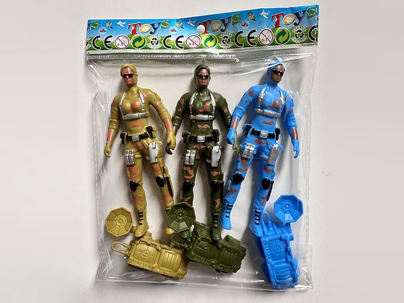 12cm Female Soldier 3PCS + Accessories