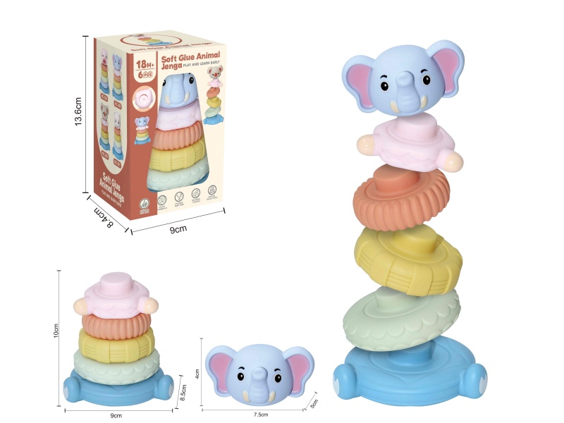 Soft Plastic Stacking Toy 6pcs