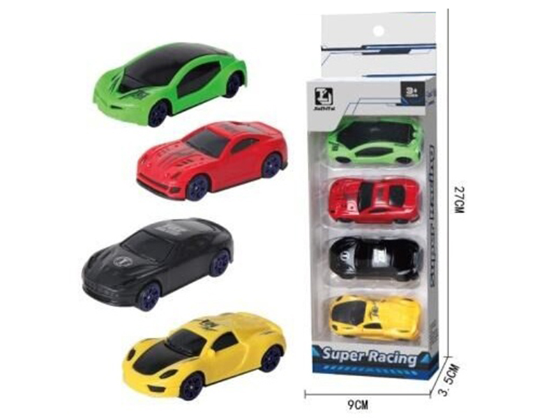 Pull Back Plastic Racing Car Set