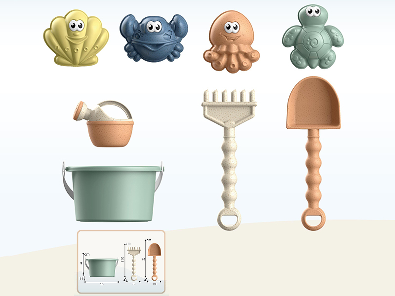 Wheat Stalk Material Beach Set 8pcs