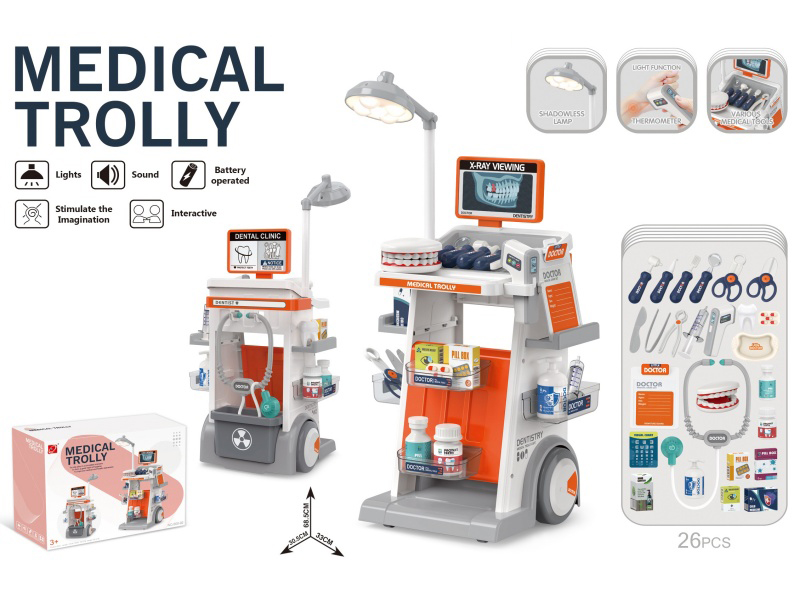 Dental Medical Vehicle Set (With Lights, Sound, 2 Aaa+2 Aa Without Battery Included)