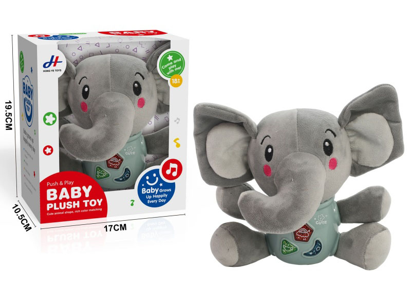 Sound, Light, Plush Elephant