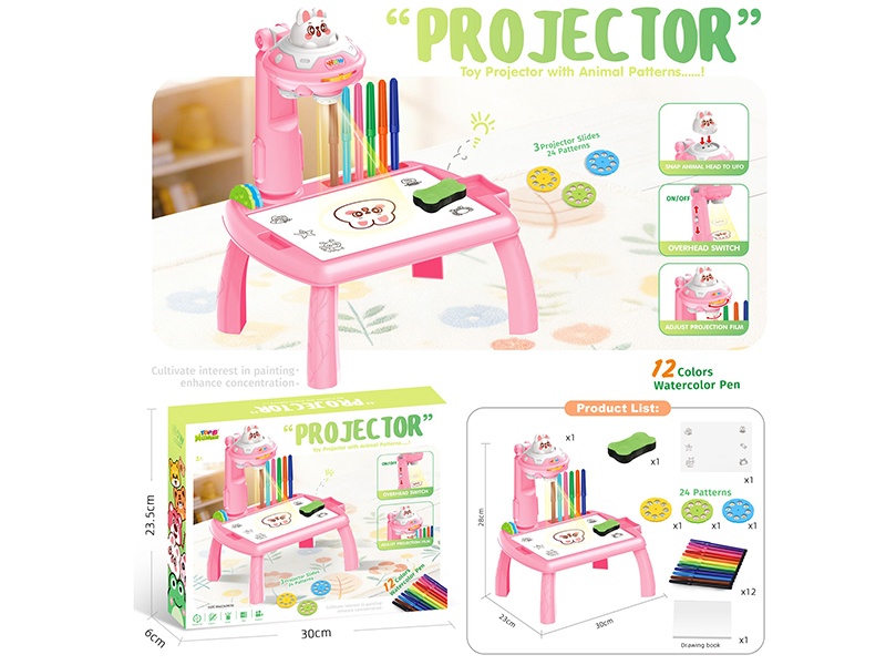 Large Cute Rabbit Projection Table