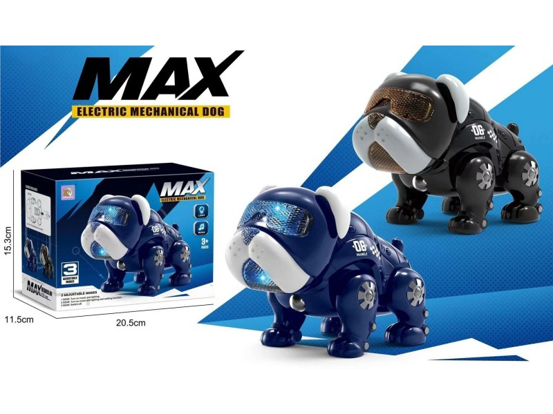 Electric Mechanical Dog, Light And Music, Crawling Function, With Three-Level Switch (Two-Color Mixed Installation).