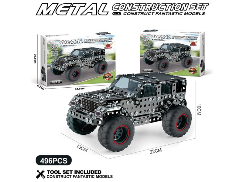 Diy Metal Building Block Racing Car 274 Pieces