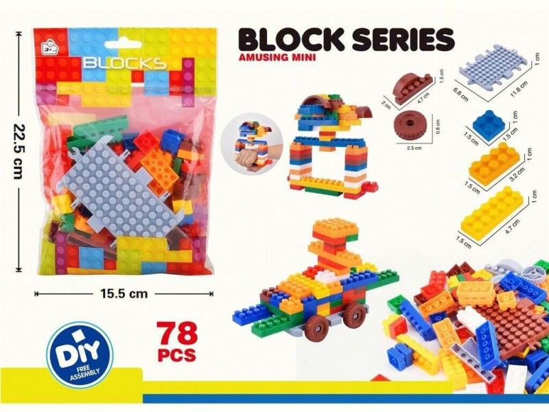 Small Particle Building Blocks (78Pcs) Diy Assembly And Creative Shaping Building Blocks Pvc Cylinder Small Particle Puzzle Building Blocks 120Pcsdiy Assembly And Creative Shaping Building Blocks