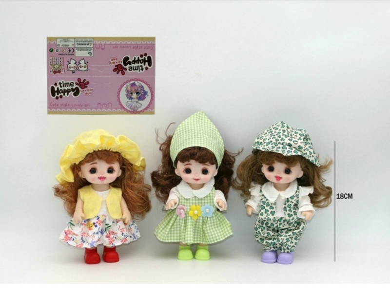 7-Inch 18Cm Eco-Friendly 13-Joint 3D True Eyeball Cute Kid Peach-Flavored Meatballs