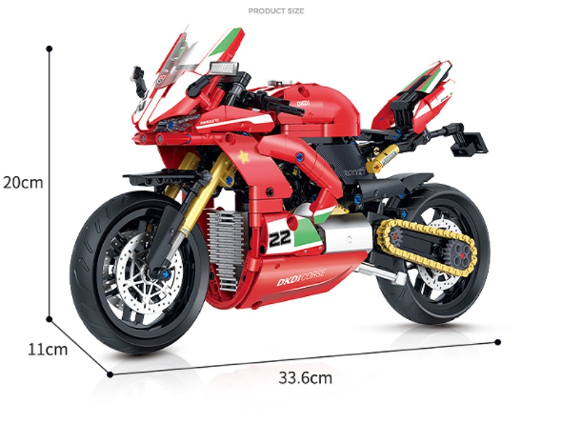 Building Blocks: 1:8 Technology Motorcycle Series - 597 Pieces Of Ducati