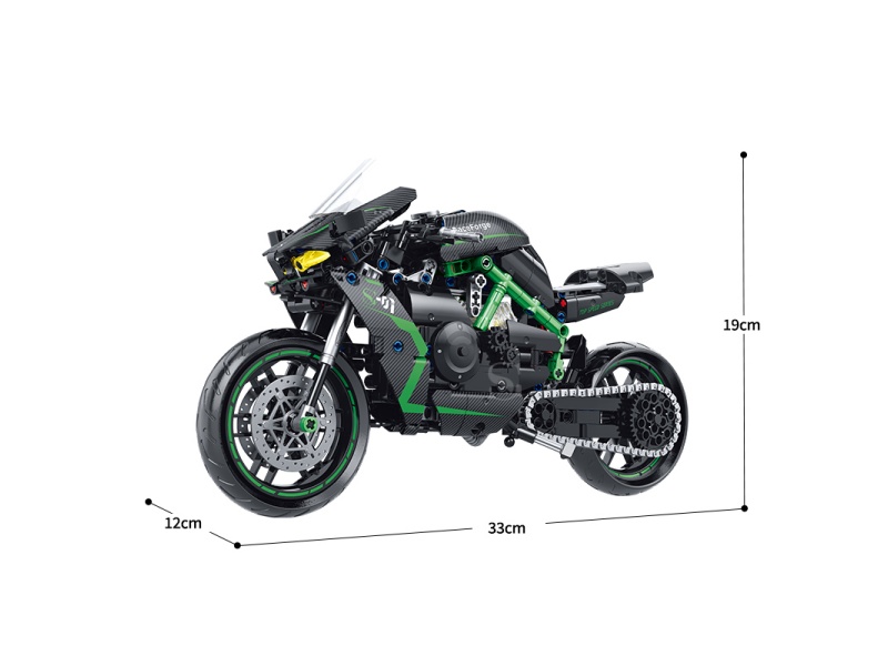 Building Blocks: 1:8 Technology Motorcycle Series - Chuanqi H2R511Pcs