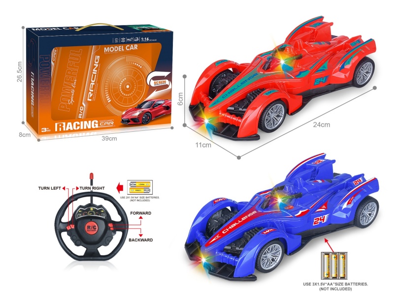 27Mhz 1:16 Four-Way Car With Headlight Spray Paint F1 Equation Remote Control Racing Car (Without Power Included)