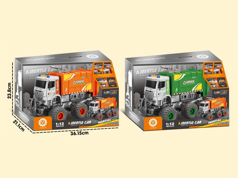 Inertial Collision Sound And Light Garbage Truck