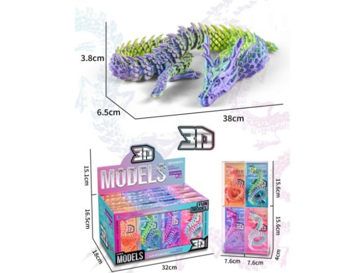3D38Cm Chinese Dragon (16Pcs Single Price)