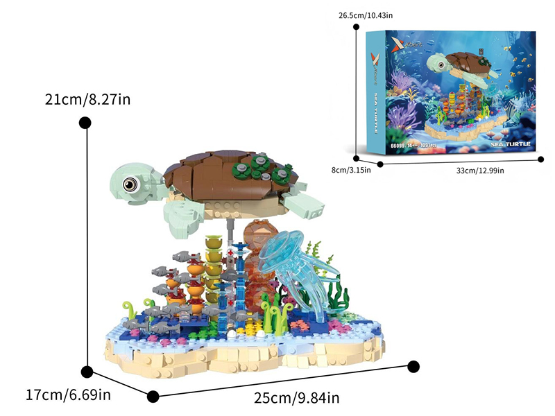 Sea Turtle Building Blocks 1091pcs