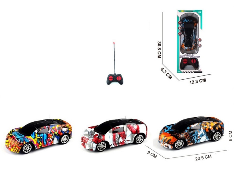 4-Channel  Remote-Controlled Graffiti Bugatti