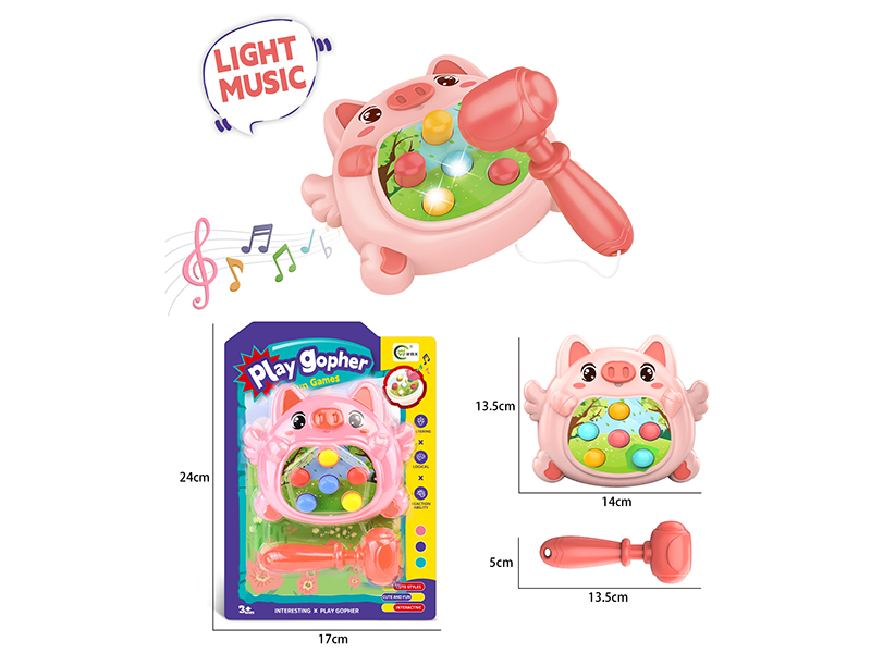 Whack-A-Mole With Light And Music/Pig