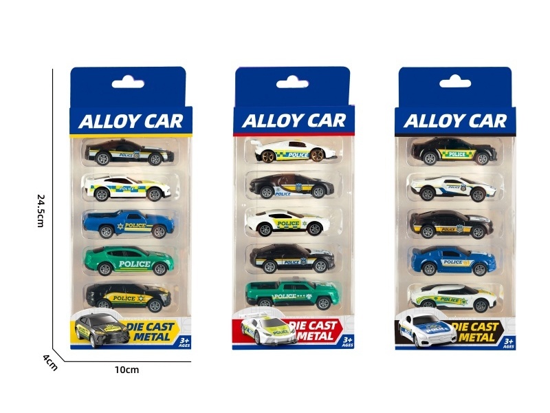 1:64 Recoil Alloy Police Car (3 Models Mixed)