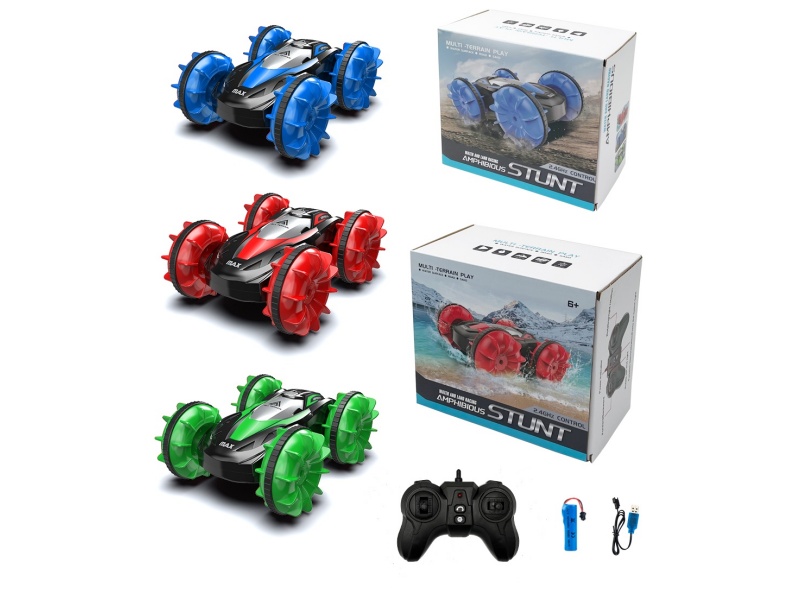 Remote Control Amphibious Stunt Dual-Sided Car