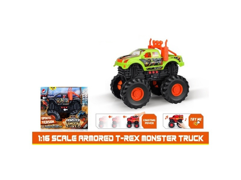 1:16 Hot Wheels Dinosaur Pickup Truck Inertia Vehicle [With Lights And Music]