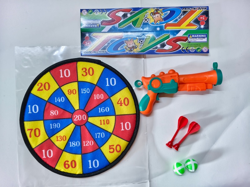 28CM Velcro Dartboard With Sticky Ball, Gun, Dart