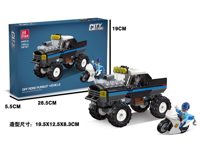 Building Blocks: 145 PCS Of Off-Road Chaser