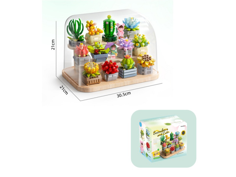 Building Blocks: 1158 Pcs Of Small Particle Succulent Combo