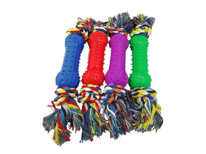 Double-Knot Barbell Pet Toy