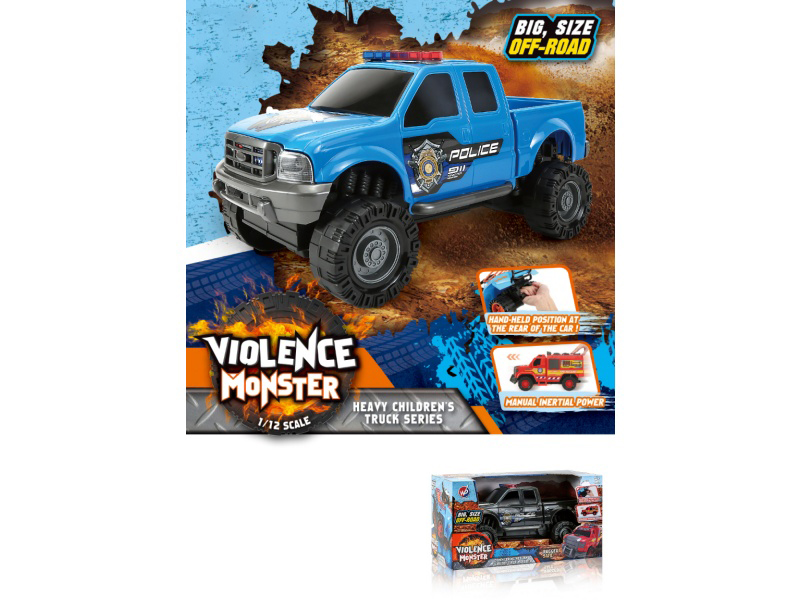 1:12 Hot Wheels Police Car Inertia Car