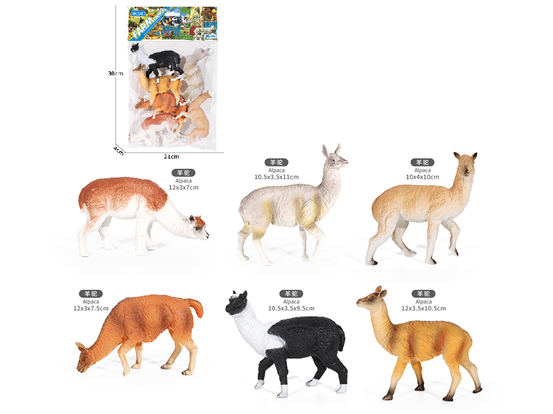5" Alpaca Model Set 6pcs