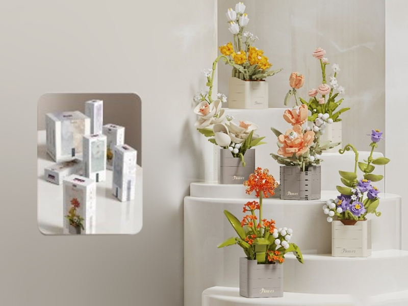 6 In 1 Flower Building Blocks 1736pcs