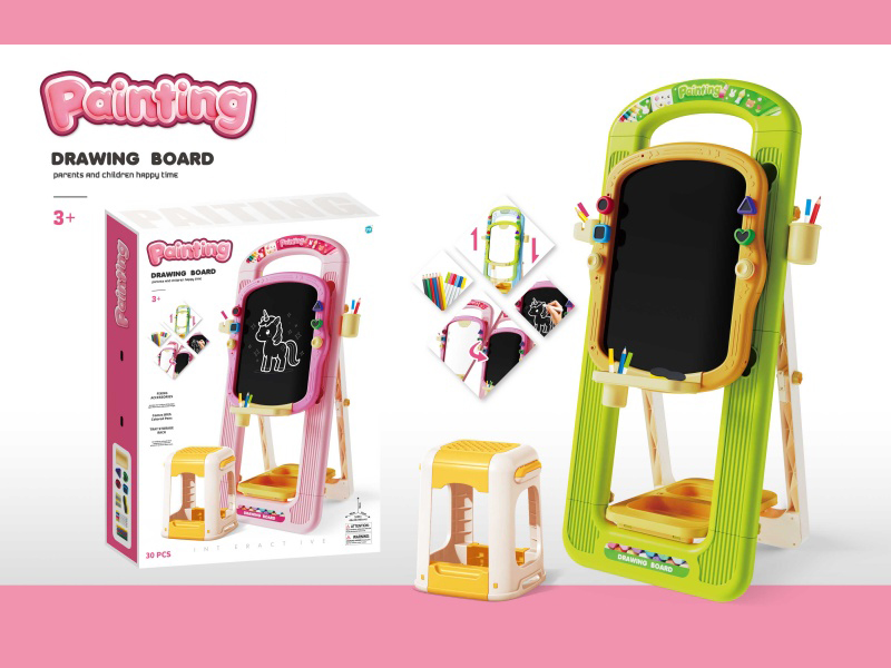 This Is An Intelligent Double-Sided Multi-Functional Writing Board That Can Be Erased And Used For Doodling. Tables And Chairs