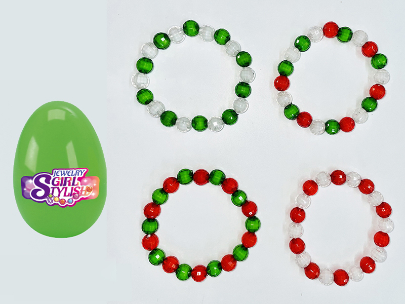 Eggshell + Beaded Bracelet