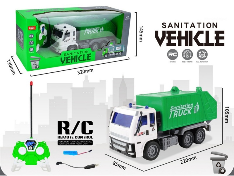 4-Channel RC Garbage Truck