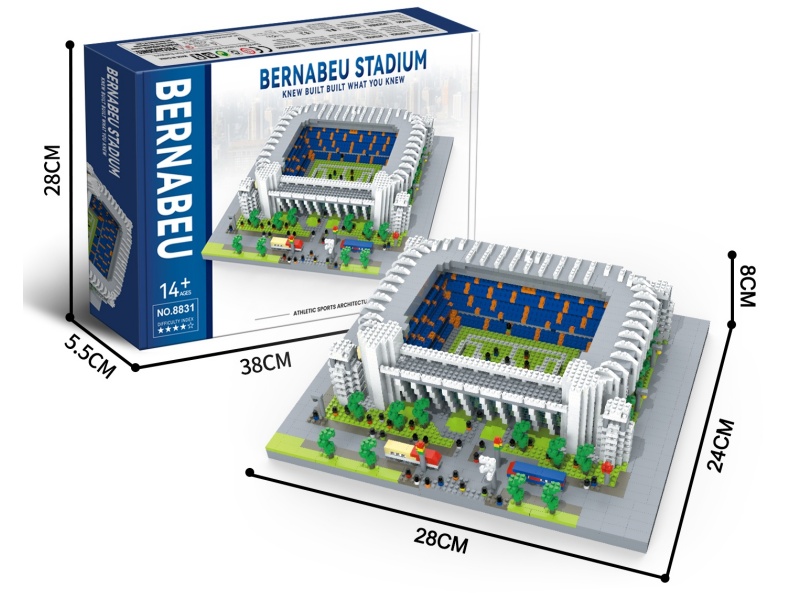 Bernabeu Stadium Miniature Small Particle Building Blocks 3928pcs