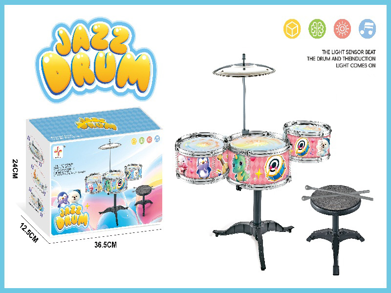 Cartoon Big Drum/Electroplated /(Pink)/ (Three Lamps With Electric Ag10*3 Pieces)