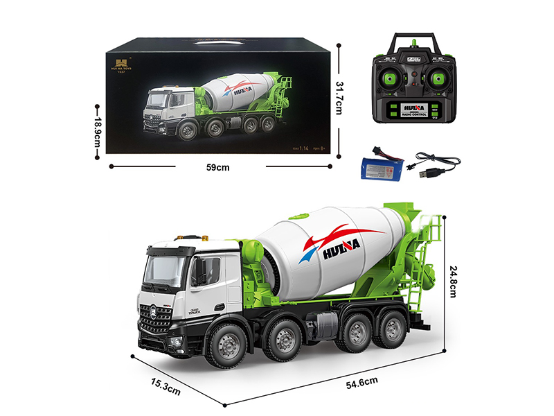 1:14 12-Channel Semi-Alloy Remote-Control Mixer Truck