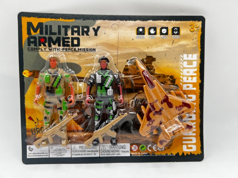 Two (Yellow/Black) Soldiers With Fighter Jets