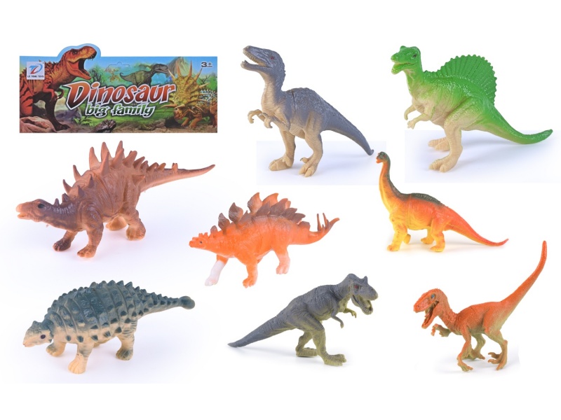 Solid Simulated Dinosaur 8Pcs