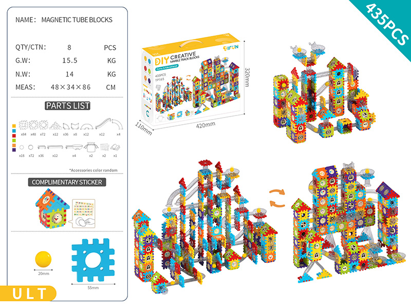 DIY Marble Run Building Blocks 435pcs