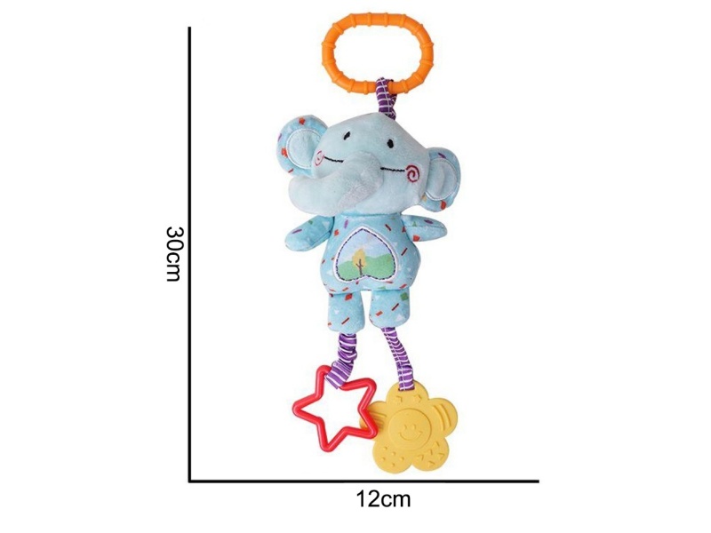 Plush Blue Elephant Pendant Baby Comfort Plush Animal Toy