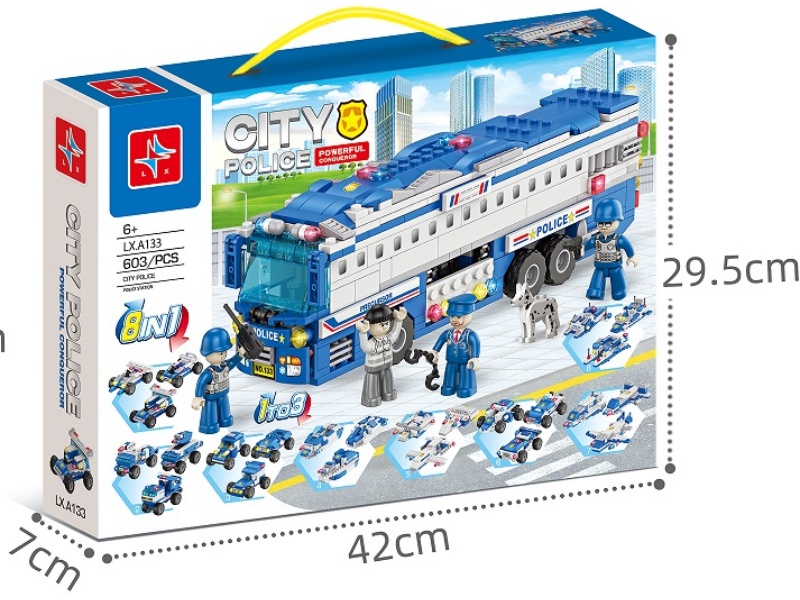 City Police Force Building Blocks(4 Dolls) 603pcs