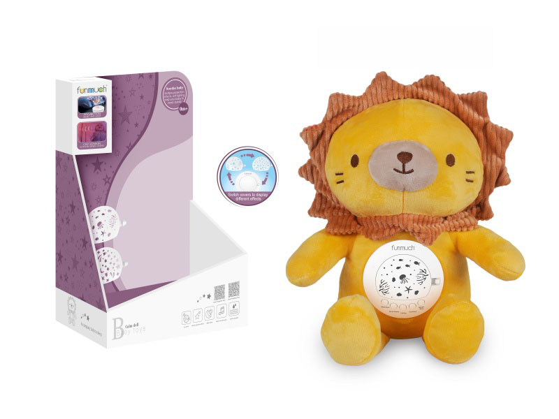 Rechargeable Ai Smart Crying Recognition Soothing Night Light & Projector (Lion)