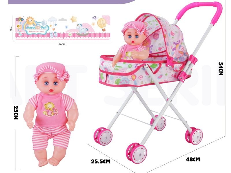 An Iron Trolley With A 12-Inch Doll