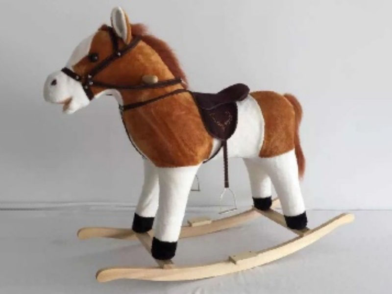 B/O Wooden Rocking Horse With Music