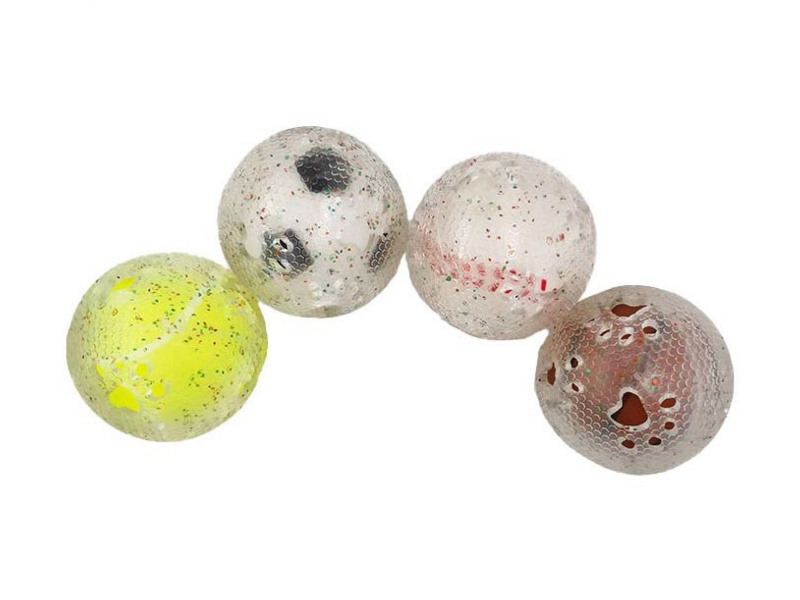 Transparent Sports Footprint Ball Pet Toy