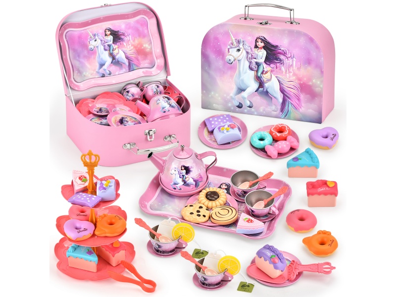 Unicorn Academy Tinplate Tea Set, Dessert Set, Afternoon Tea Set