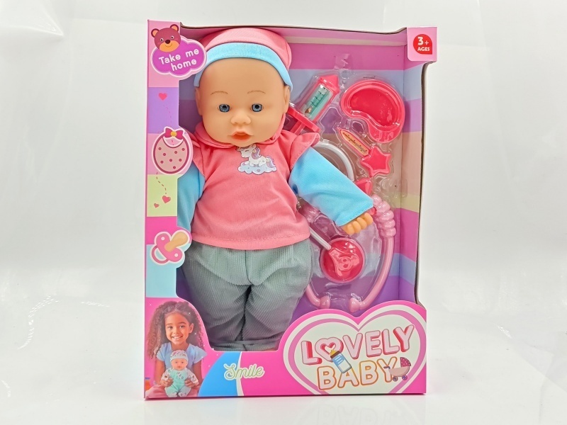 Rubber-lined newborn doll 16-inch doll simulation doll