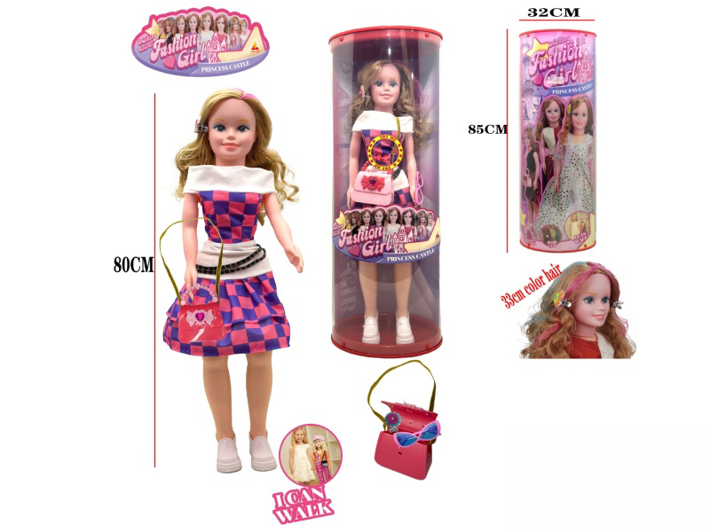 80cm Fashion And Walking Doll With Music(2xAG3 Batteries)