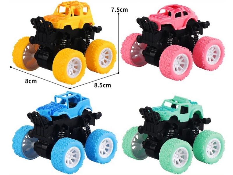 Friction Stunt Four-Wheel Drive Macaron (12-Piece Pack)